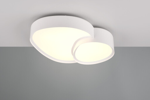 Plafoniera Rise, TRIO, 40x37.7x8 cm, 21W, 1x SMD, metal, alb mat