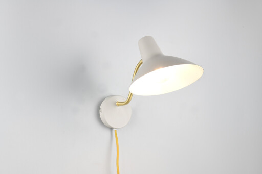 Lampa de perete Traveller, TRIO, 32.7x21 cm, 10W, 1x E27, metal, gri/auriu