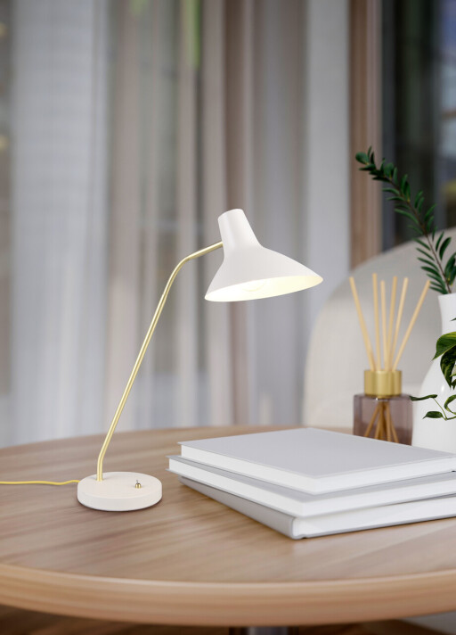 Lampa de masa Traveller, TRIO, 50x20x54 cm, 10W, 1x E27, metal, gri/auriu