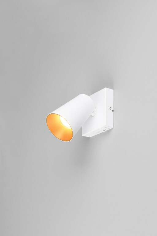Aplica de perete Sharp, TRIO, 10x15.5x10 cm, 10W, 1x GU10, metal, alb mat