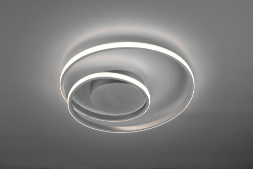 Plafoniera Zibal, RL, 39x7 cm, 22W, 1x SMD, metal, argintiu