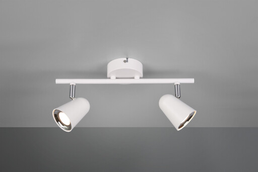 Plafoniera Toulouse, RL, 34x9x17 cm, 3.5W, 2x SMD, plastic, alb mat/argintiu