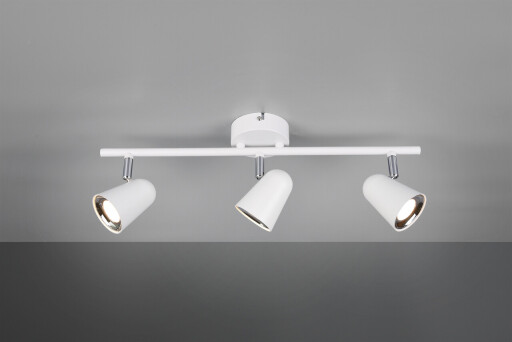 Plafoniera Toulouse, RL, 48x9x17 cm, 3.5W, 3x SMD, plastic, alb mat/argintiu