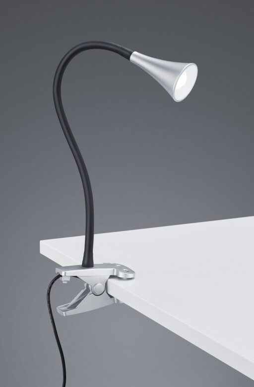 Lampa de masa Viper, RL, 6.2x35 cm, 3W, 1x SMD, plastic, negru/argintiu