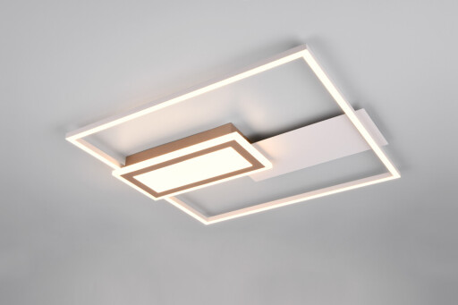 Plafoniera Spiro, RL NOW, 53x50x6.2 cm, 32W, 1x SMD, metal, gri/natur