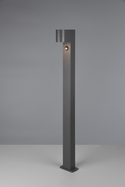 Lampadar de exterior cu senzor Roya, TRIO, 12x15x100 cm, 35W, 1x GU10, aluminiu, antracit