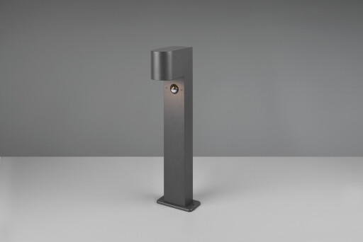 Lampadar de exterior cu senzor Roya, TRIO, 12x15x50 cm, 35W, 1x GU10, aluminiu, antracit