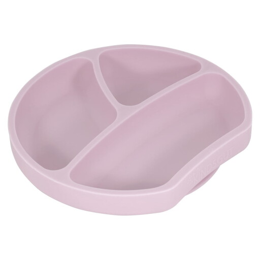 Farfurie pentru copii roz-deschis din silicon 19x20,5 cm – Kindsgut