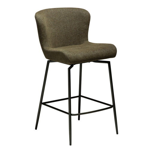 Scaun de bar kaki tapițat (înălțime șezut 67,5 cm) Glam – DAN-FORM Denmark