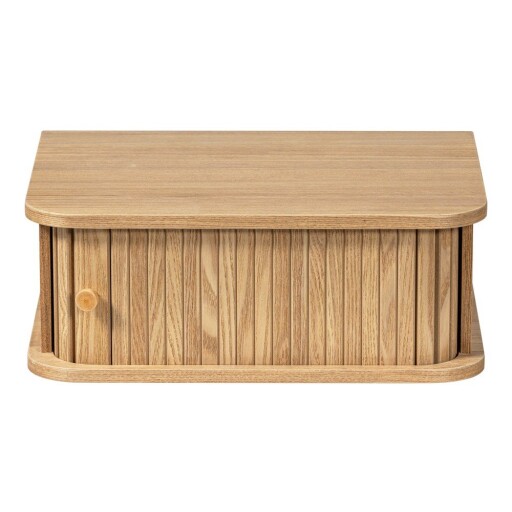 Noptieră în culoare naturală suspendată cu aspect de lemn de pin Jena – WOOOD