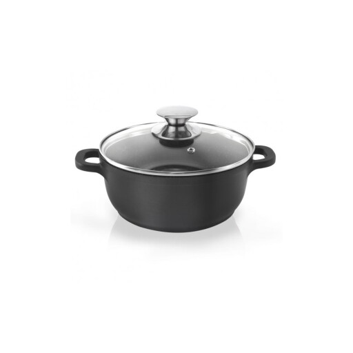 Oală din aluminiu neaderent cu capac din sticlă Orion Grande, ⌀ 24 cm