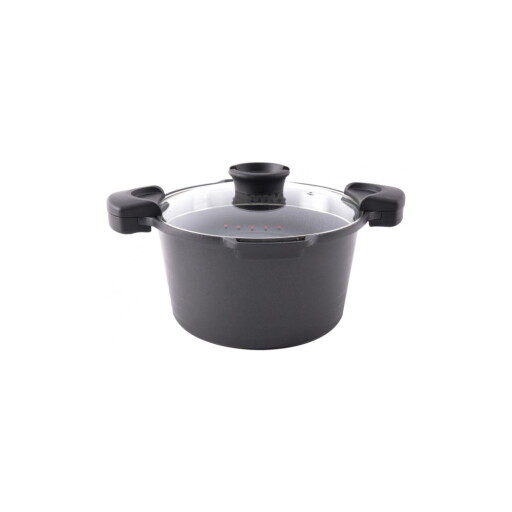 Oală din aluminiu neaderent cu capac din sticlă Orion Pasta Grande, 5,5 l