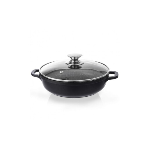 Oală din aluminiu neaderent cu capac din sticlă Orion Grande, ⌀ 28 cm