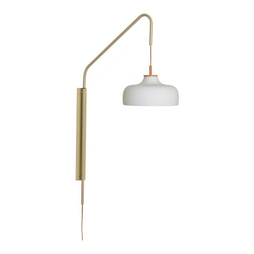 Aplică de perete albă/bej cu alimentare la priză ø 29 cm Current – Hübsch