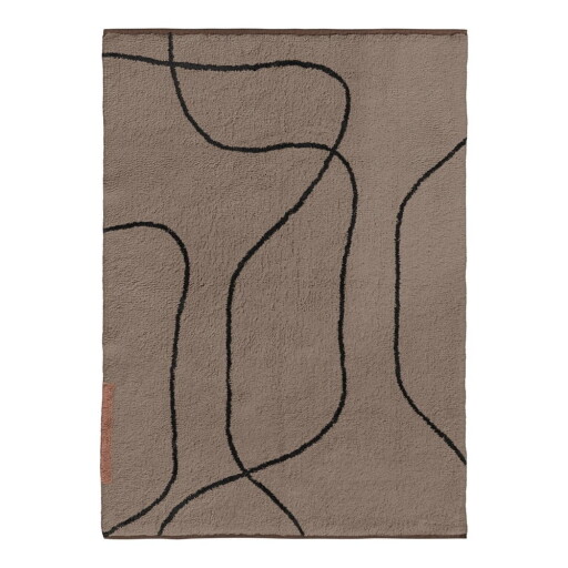 Covor maro lavabil din bumbac 100x140 cm Shadow – Mette Ditmer Denmark