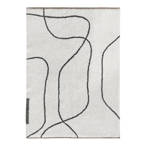 Covor fildeș lavabil din bumbac 100x140 cm Shadow – Mette Ditmer Denmark