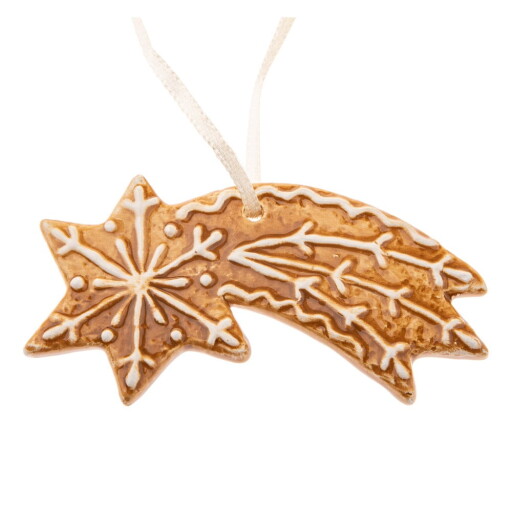 Ornament de Crăciun din ceramică 9 cm Gingerbread Comet – Dakls