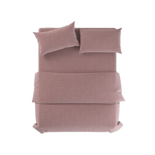 Lenjerie de pat roz prăfuit din in pentru pat de o persoană 135x200 cm Blush – Native Natural