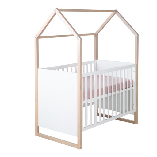 Pătuț alb 60x120 cm Cabane – Roba