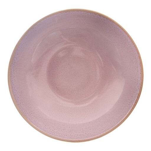 Farfurie roz adâncă din ceramică ø 20,5 cm Glaze – Orion