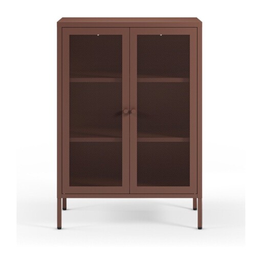 Dulap burgundy din metal 70x100x40 cm Fayna – Marckeric