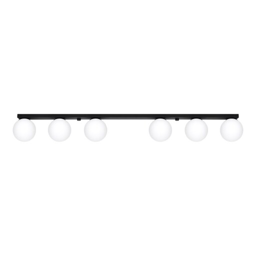 Plafonieră neagră cu abajur din sticlă ø 12 cm Umerta – Sollux