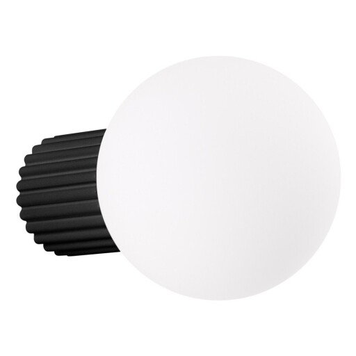 Aplică de perete neagră ø 12 cm Orbital – Sollux
