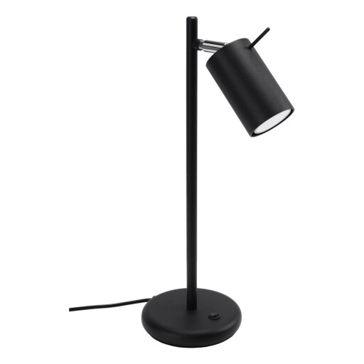 Veioză neagră din metal (înălțime 43 cm) Etna – Sollux