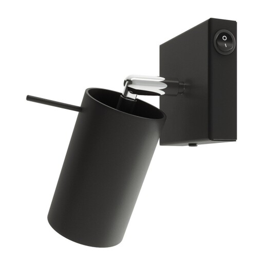 Spot negru din metal ø 6 cm Etna – Sollux