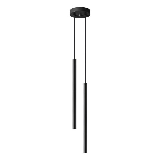 Lustră neagră din metal ø 15 cm Fideus – Sollux