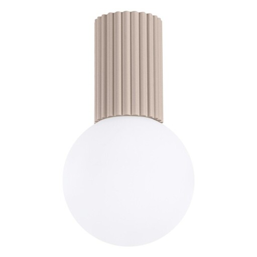 Plafonieră taupe cu abajur din sticlă ø 12 cm Orbital – Sollux
