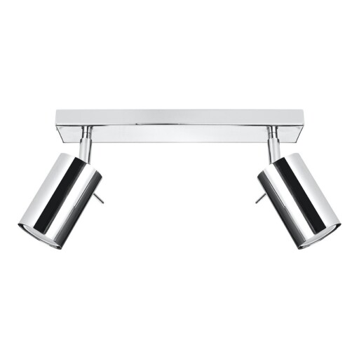 Spot argintiu din metal 6x30 cm Etna – Sollux