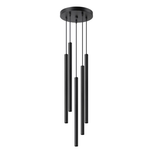 Lustră neagră din metal ø 25 cm Fideus – Sollux