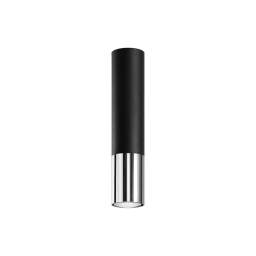 Plafonieră neagră/argintie din metal ø 6 cm Longbot – Sollux