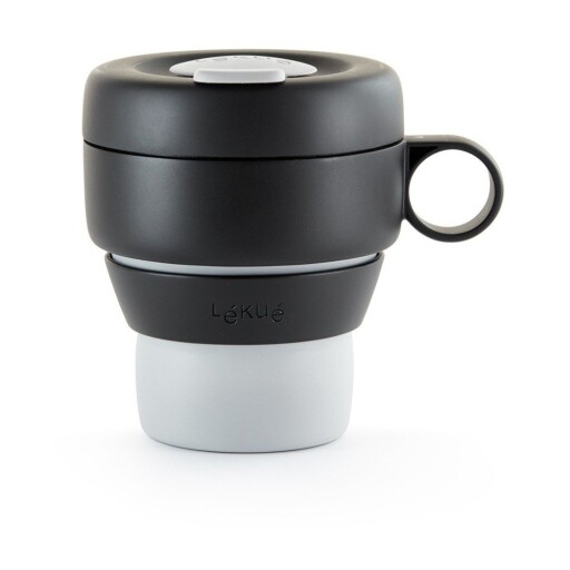 Cană termos neagră 400 ml To Go – Lékué