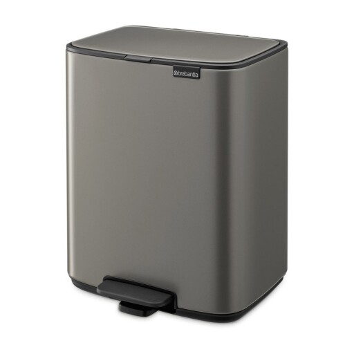 Coș de gunoi gri cu pedală din oțel 12 l Bo – Brabantia