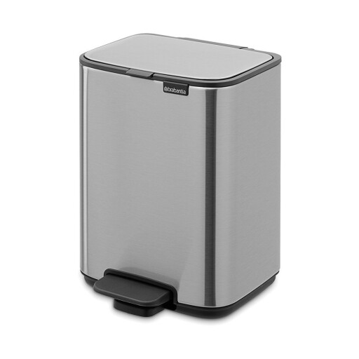Coș de gunoi argintiu mat cu pedală din oțel 4 l Bo – Brabantia