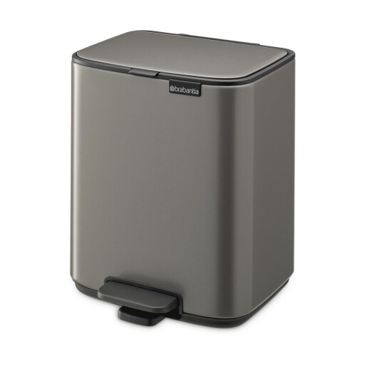 Coș de gunoi gri cu pedală din oțel 7 l Bo – Brabantia