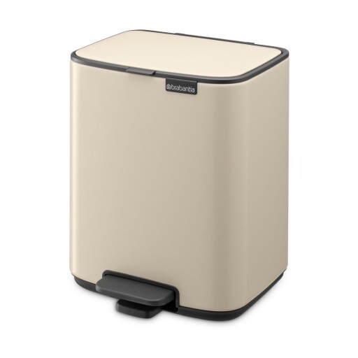 Coș de gunoi bej cu pedală din oțel 7 l Bo – Brabantia