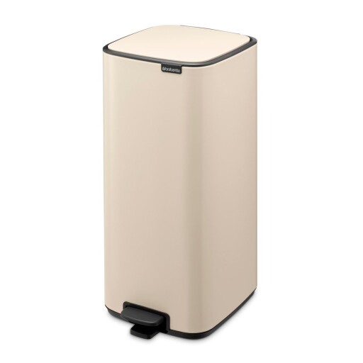Coș de gunoi bej cu pedală din oțel 30 l Bo – Brabantia
