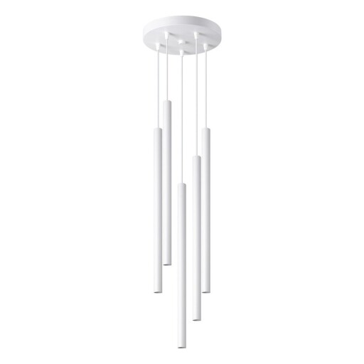 Lustră albă din metal ø 25 cm Fideus – Sollux