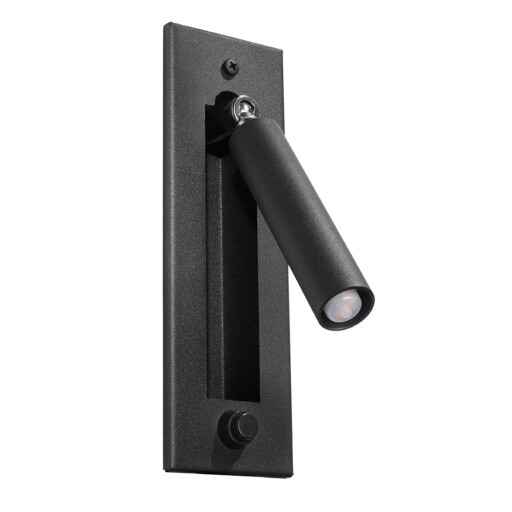 Aplică de perete neagră din metal Chimery – Sollux