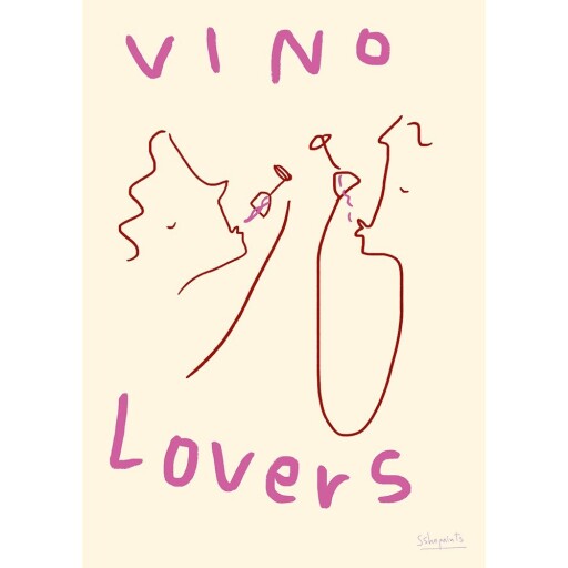 Poster 50x70 cm Vino Lovers – Ruby Hughes – The Poster Club