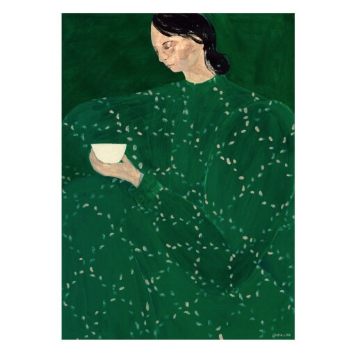 Poster 30x40 cm Coffee Alone At Place De Clichy – Sofia Lind – The Poster Club
