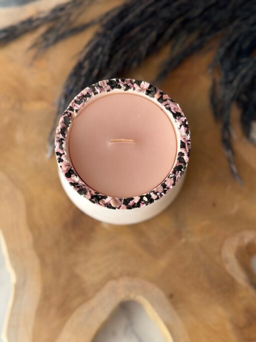 Lumanare, Glamour Candle 7TM, Beton, Roz/Alb