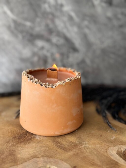 Lumanare, Glamour Candle 7TM, Beton, Portocaliu