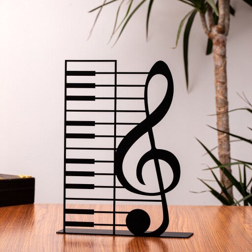 Decoratiune, Left Key, 23x18 cm, Metal, Negru