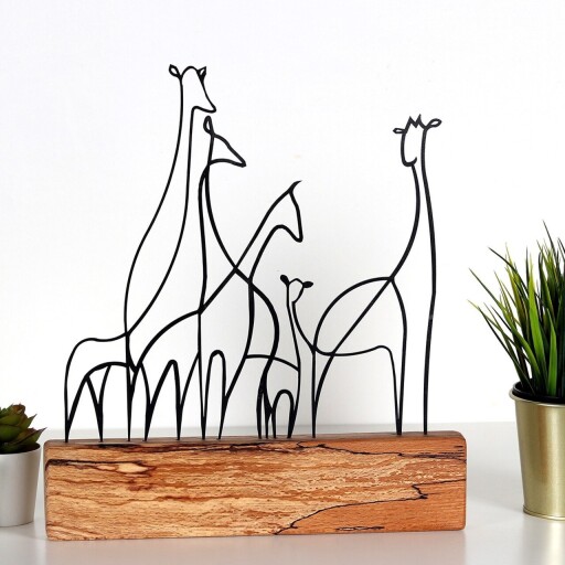 Decoratiune, M-033, 30x35x3.5 cm, Metal, Negru