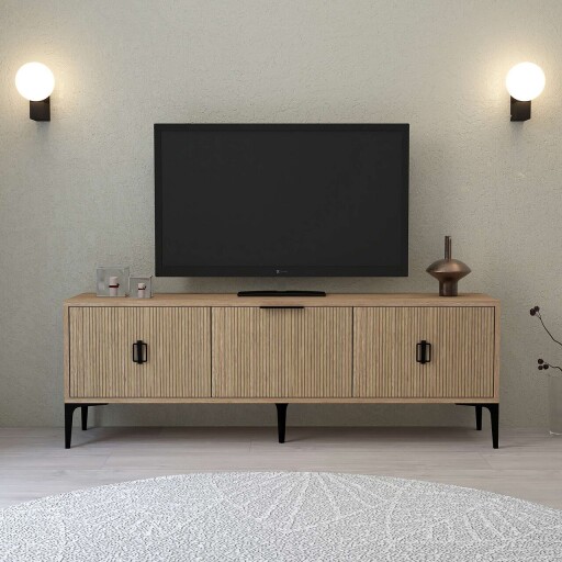 Comoda TV, Hanah Home, 3503 Neva, 150x49.5x35 cm, PAL, Maro