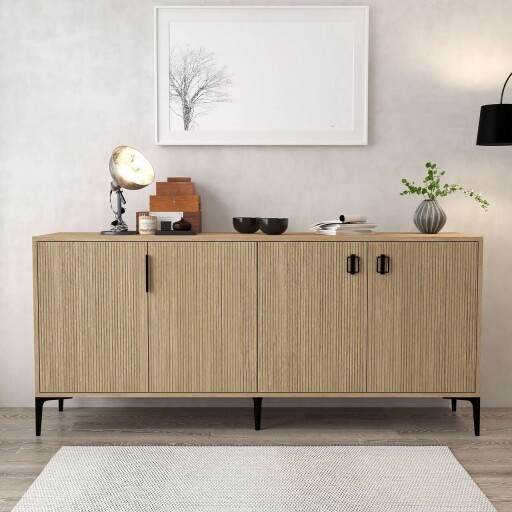 Consola, Hanah Home, 4004 Neva, 180x80.5x45 cm, PAL, Maro